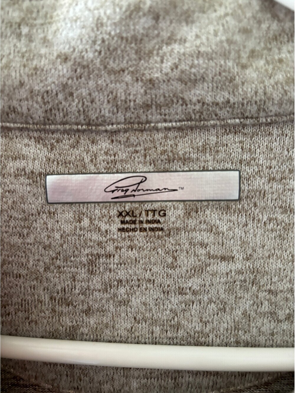 Greg Norman Men's XXL Heather Gray 1/4 Zip Pullover Sweater - Picture 4 of 9
